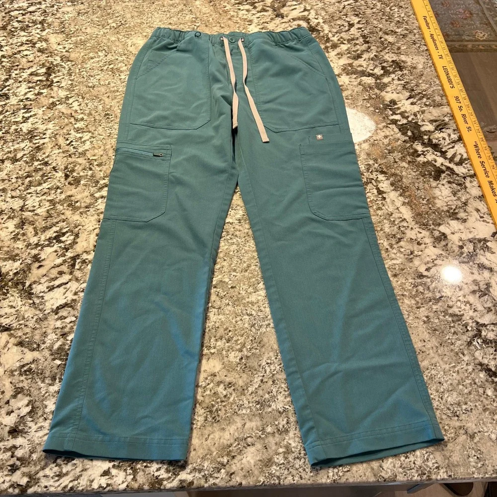 FIGS Technical Collection TM3001S Scrub Pants‎ Teal Blue Mens Size Small S 29x29